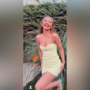 Zara Strapless Cut Out Dress NWT